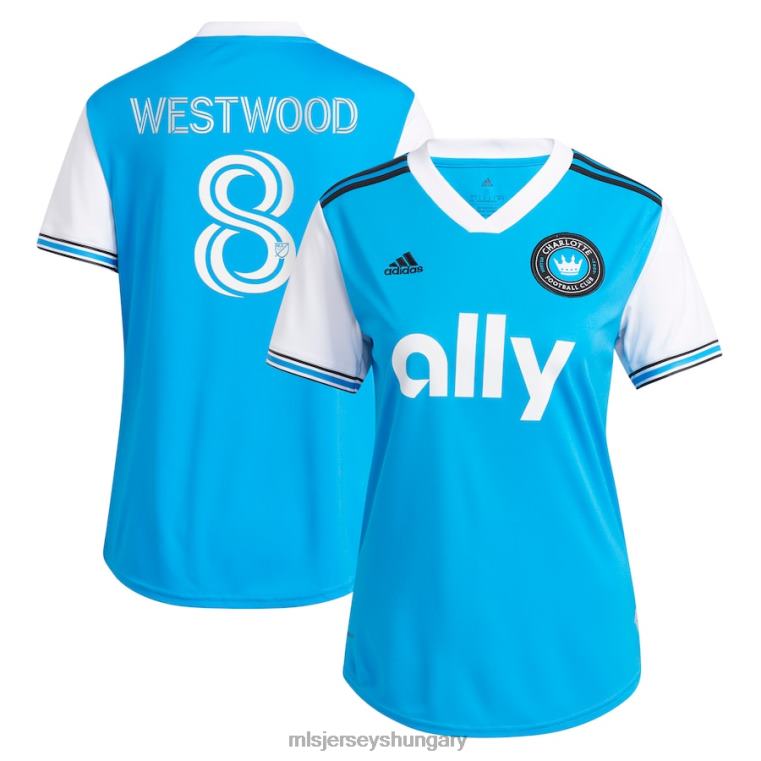 nők charlotte fc ashley westwood adidas kék 2023-as újonnan vert replika játékos mez mez MLS Jerseys 22FZD1278