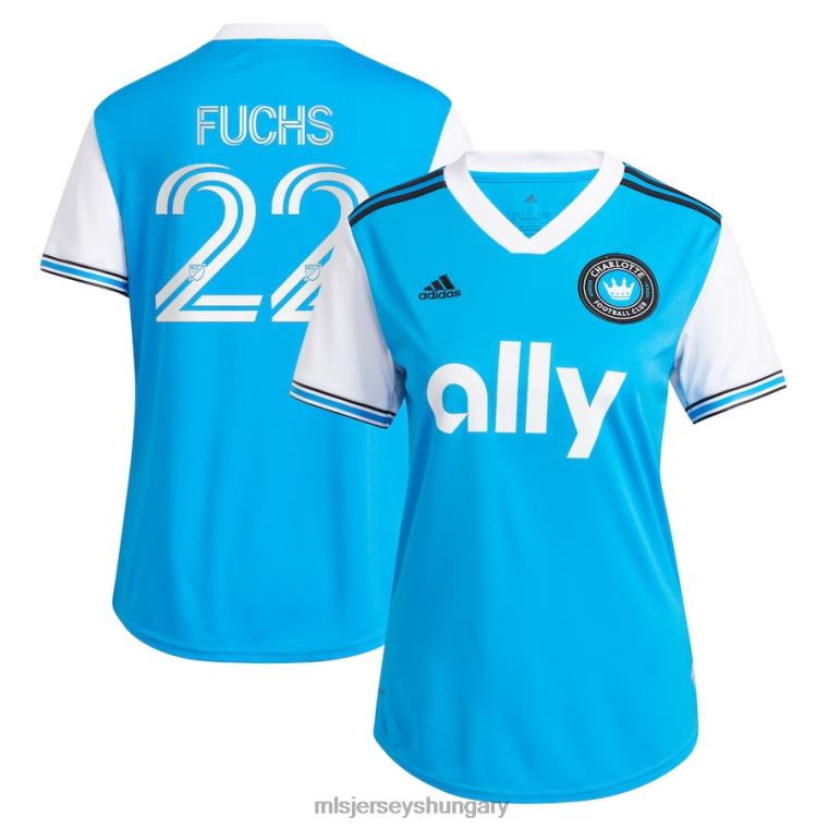 nők charlotte fc Christian fuchs Adidas blue 2022 elsődleges replika játékos mez mez MLS Jerseys 22FZD889